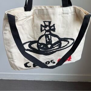 Vivienne Westwood Chaos Point Canvas Cotton Tote Bag
